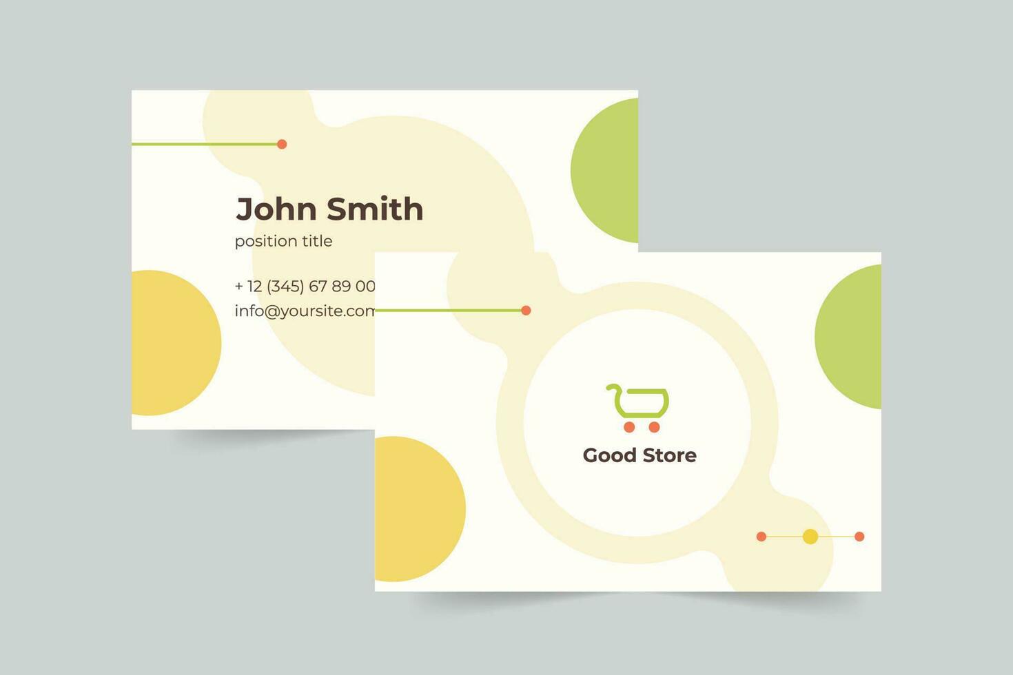 Online Store business card template. A clean, modern, and high-quality design business card vector design. Editable and customize template business card