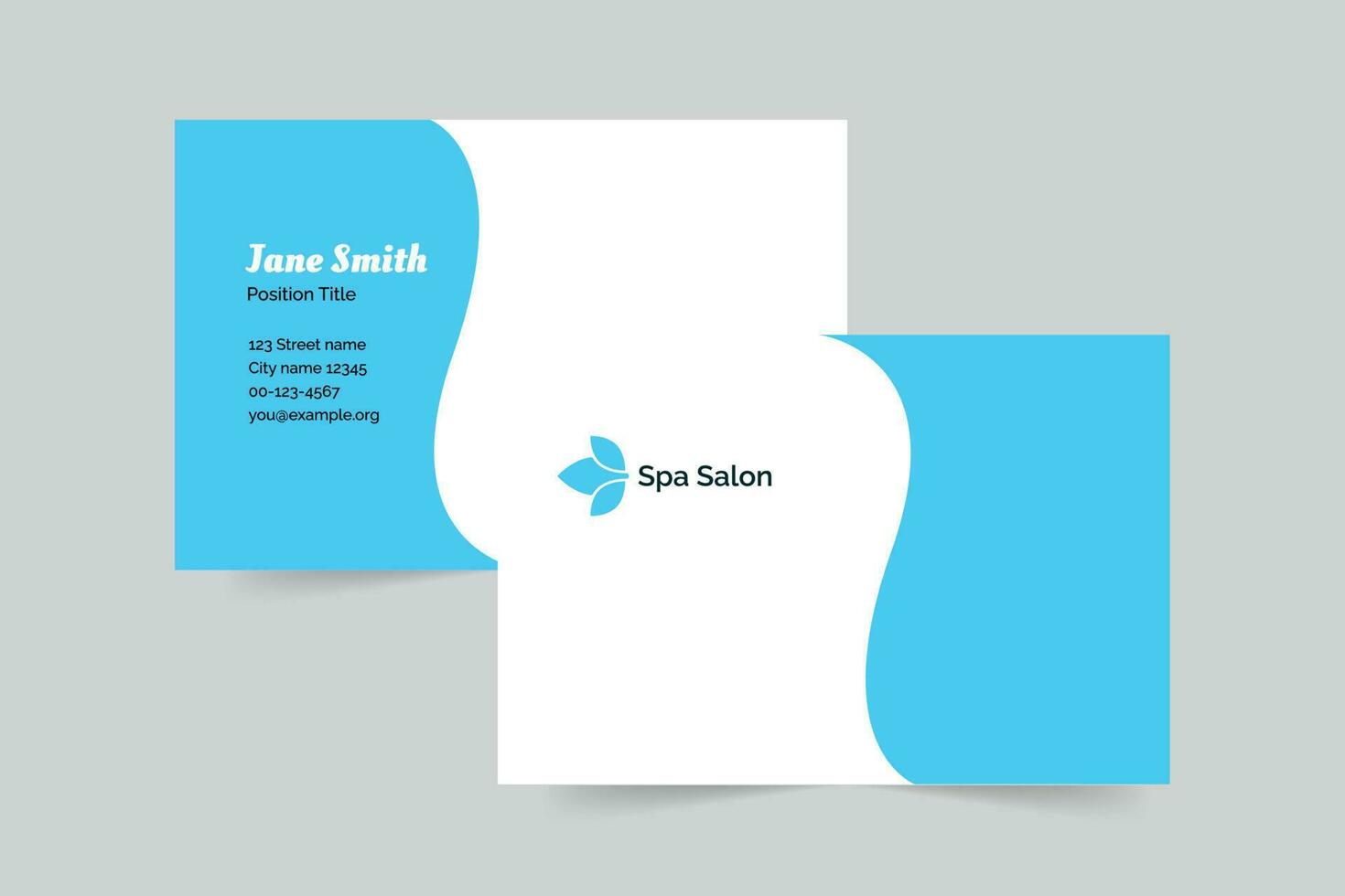 Spa Salon business card template. A clean, modern, and high-quality design business card vector design. Editable and customize template business card