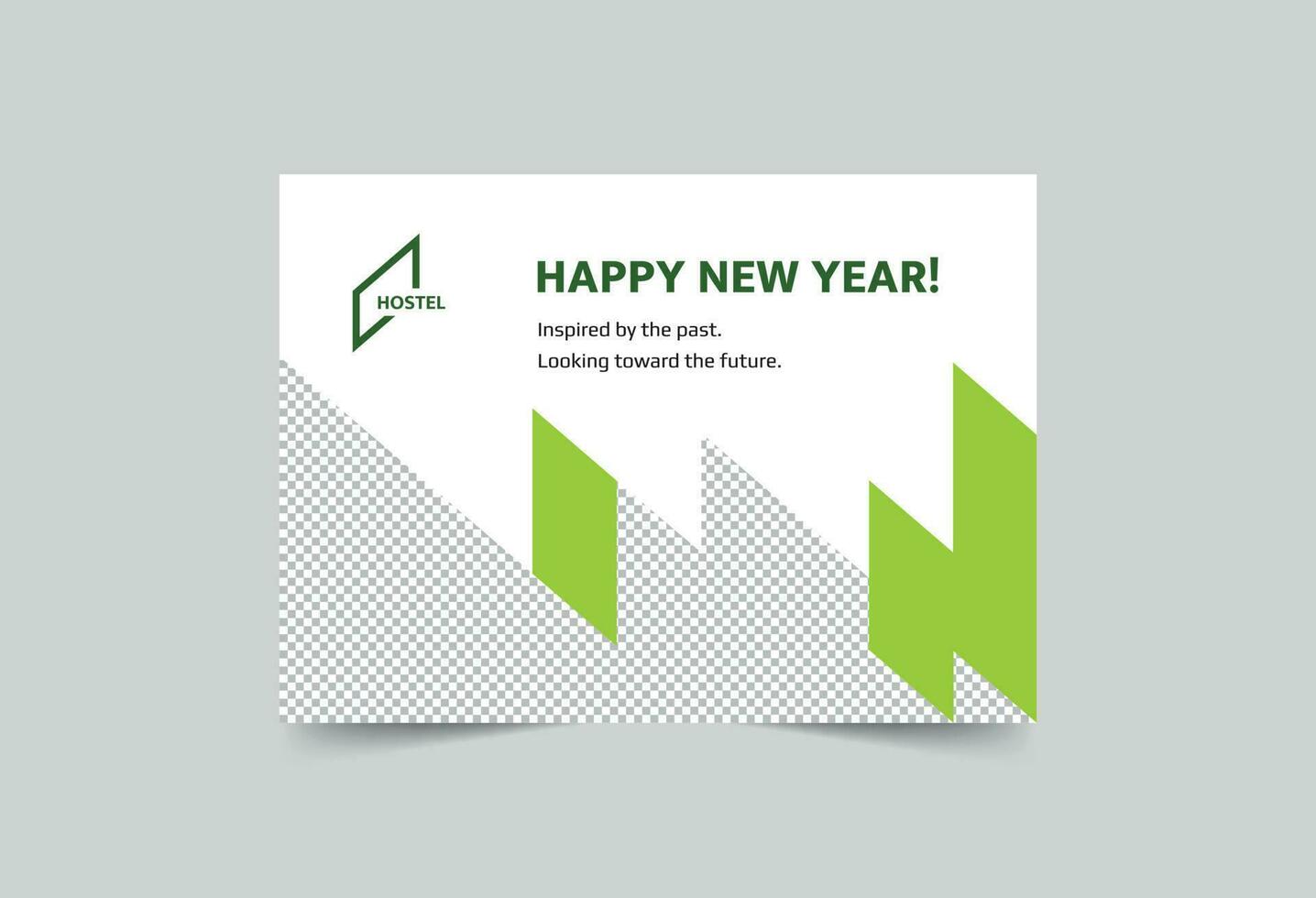 Hostel greeting card template. A clean, modern, and high-quality design business card vector design. Editable and customize template business card