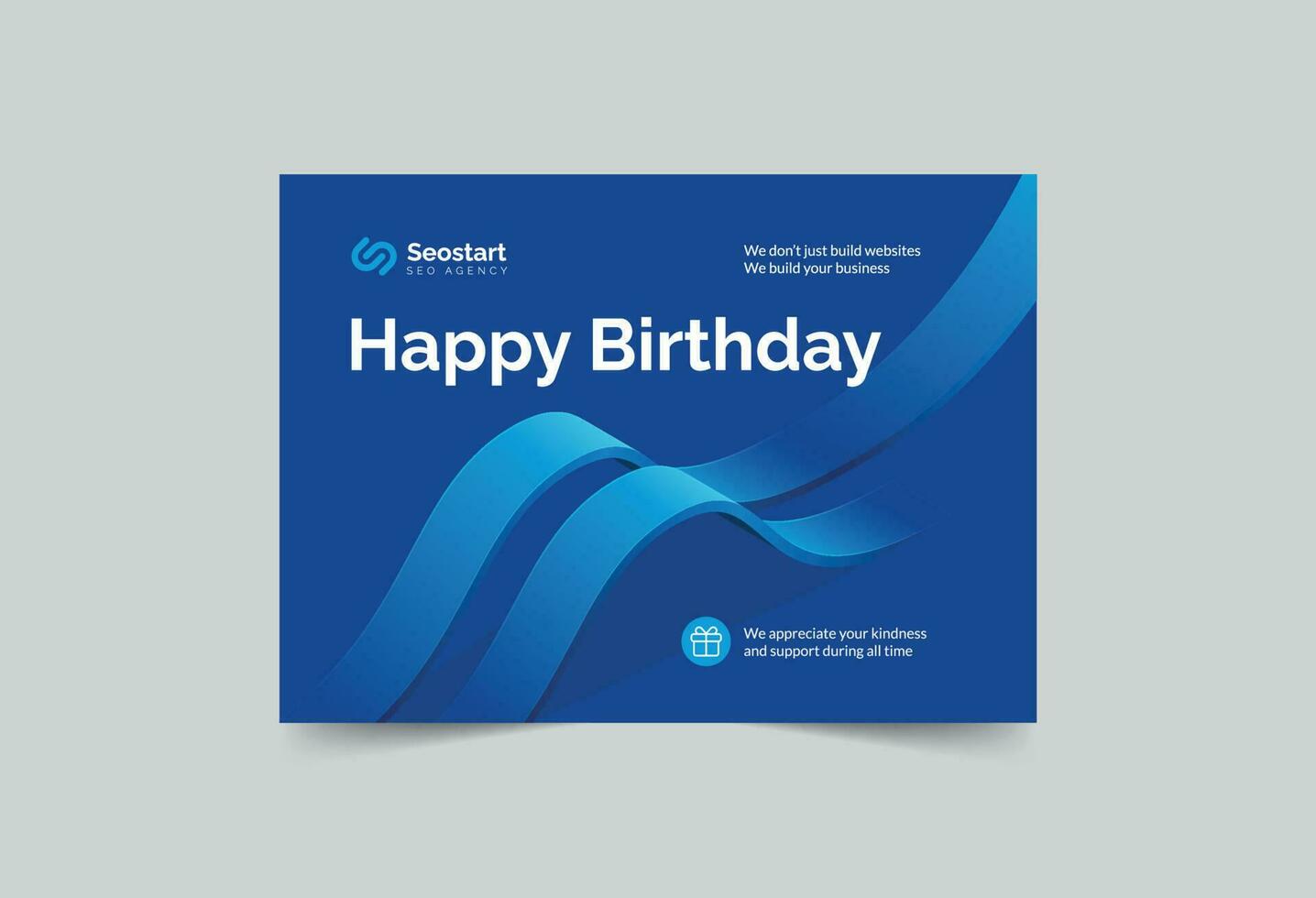 SEO Agency greeting card template. A clean, modern, and highquality design business card vector