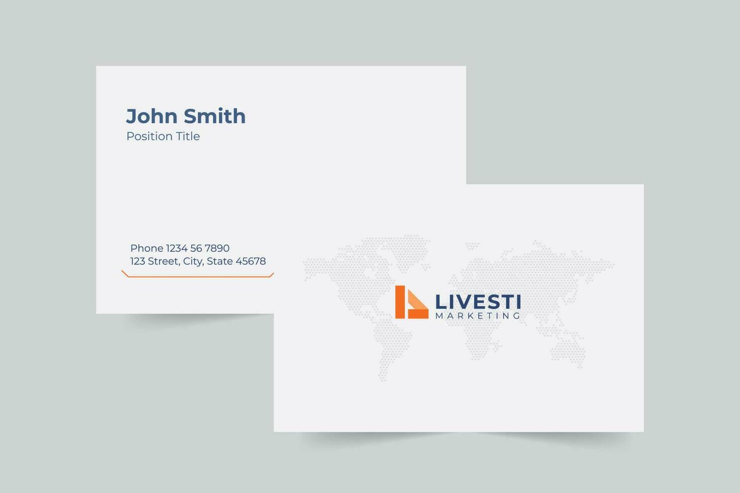 Marketing Agency business card template. A clean, modern, and high-quality design business card vector design. Editable and customize template business card
