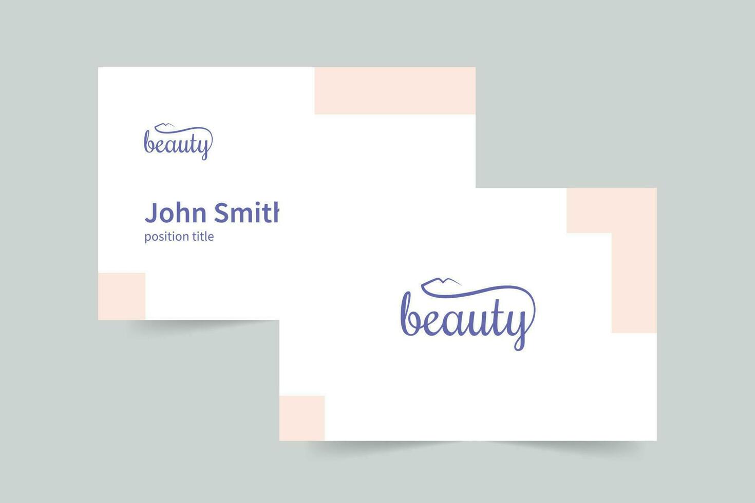 Skin Beauty Clinic business card template. A clean, modern, and high-quality design business card vector design. Editable and customize template business card