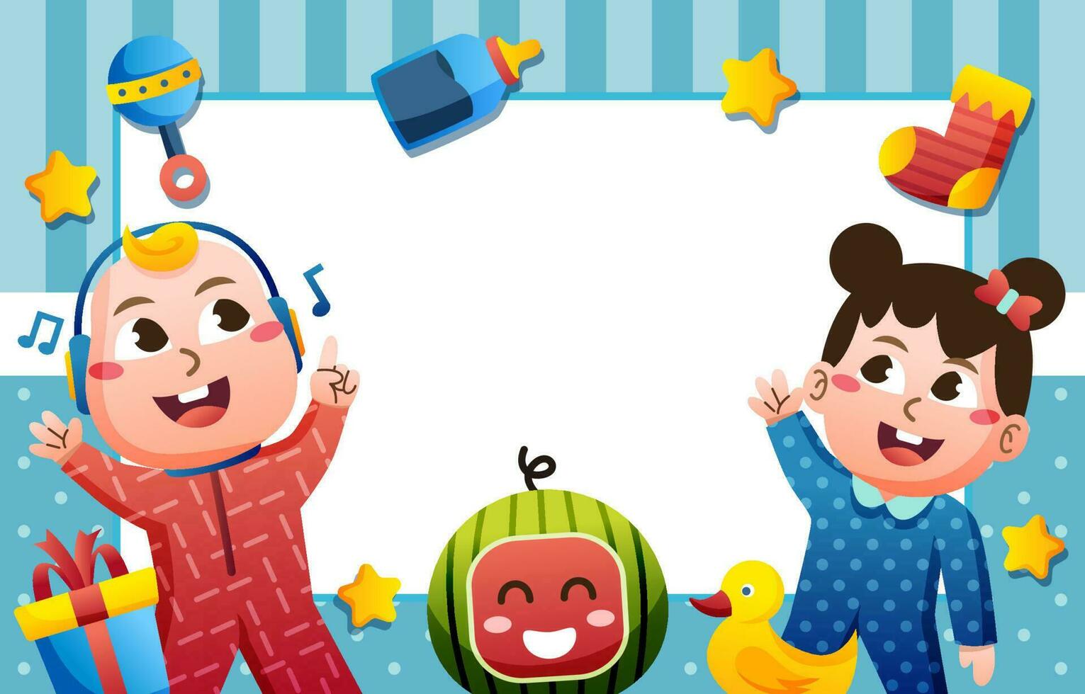 Cute Baby Background vector
