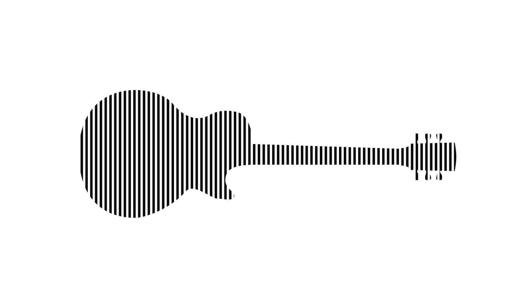 Electric guitar shape , line pattern vector design, illustration.
