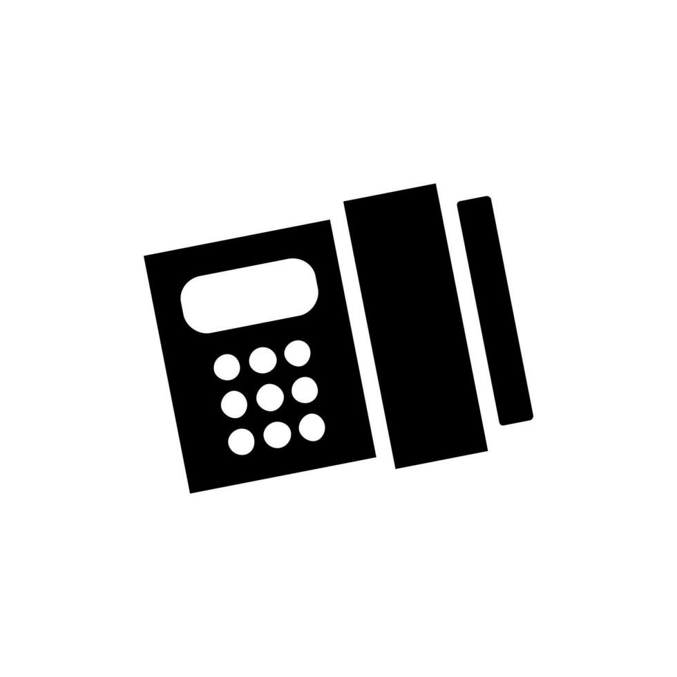 Telephone icon or logo isolated sign symbol vector illustration, Collection of high quality black style vector. Old phone icon black vector illustration