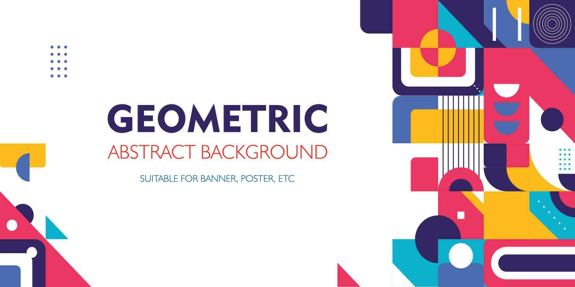 Vector illustration of geometric background for banner template with copy space area