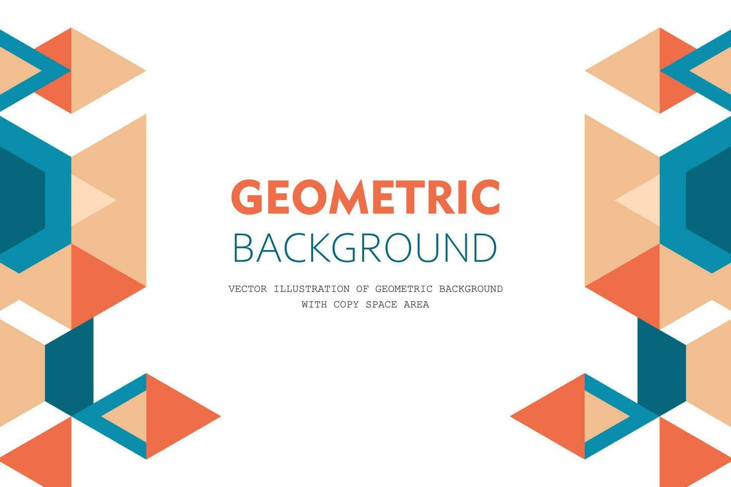 Vector illustration of geometric background with copy space area