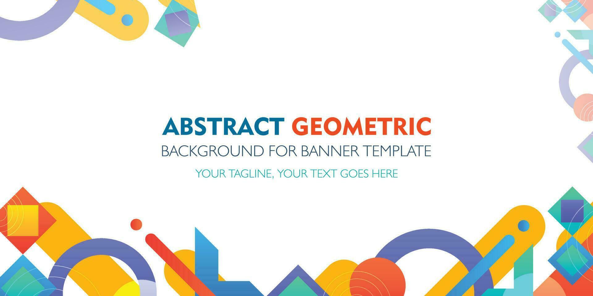 Vector illustration of geometric background for banner template with copy space area