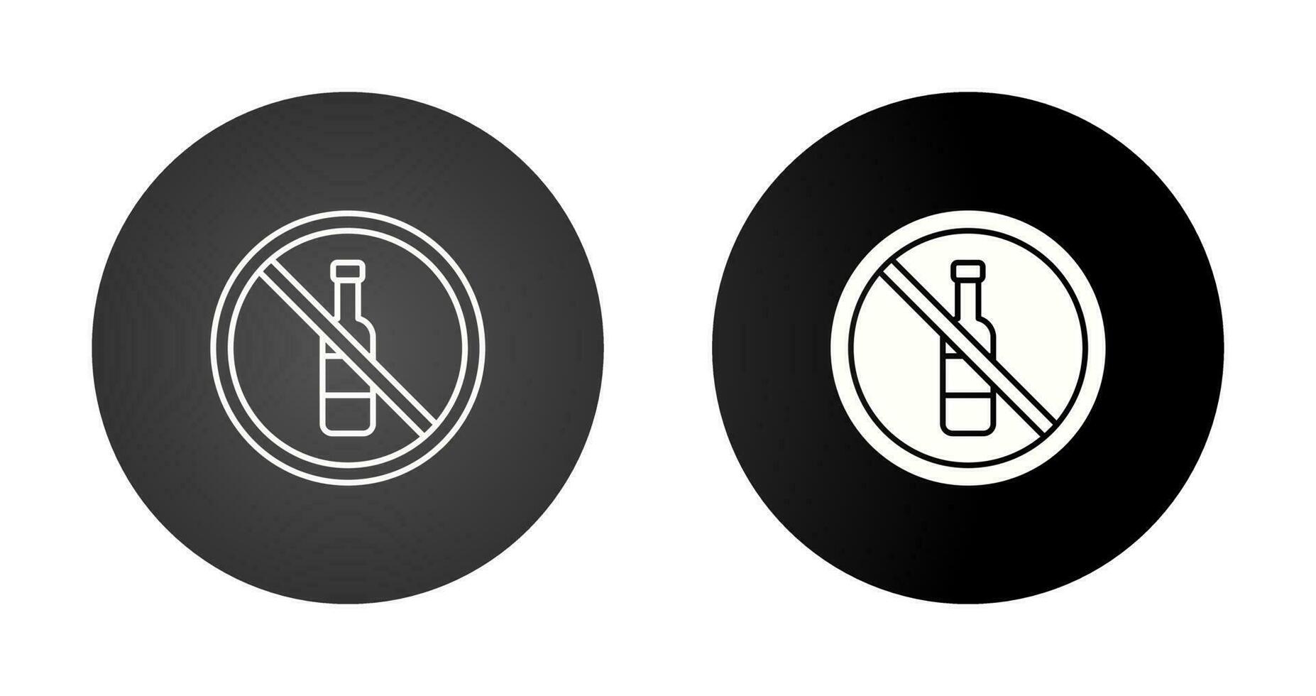 No Alcohol Vector Icon