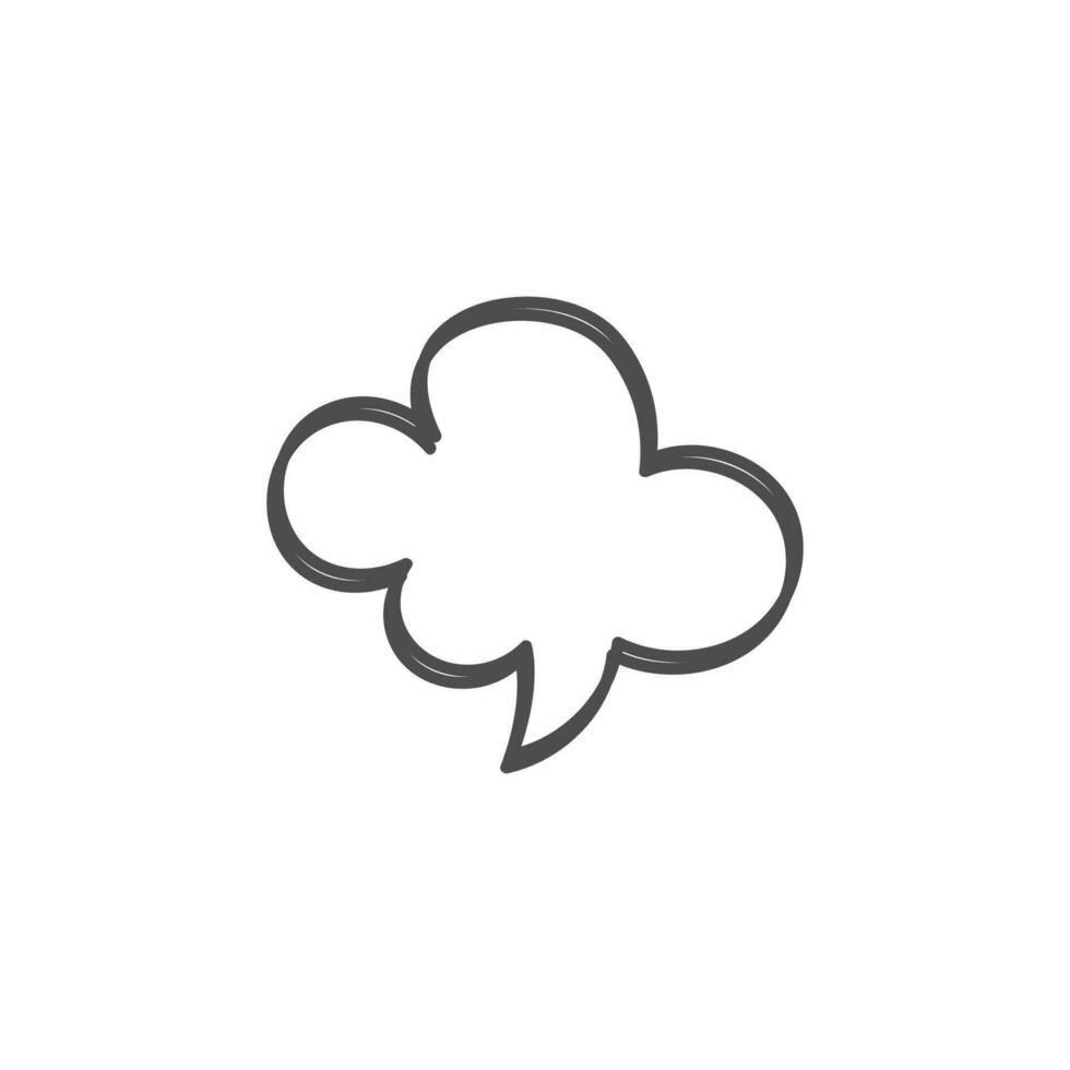 speech bubble and message simple icon vector