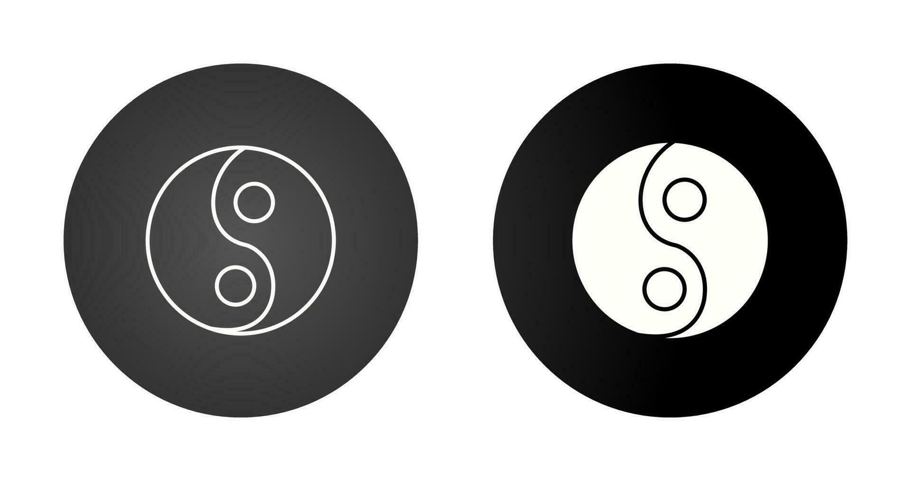 icono de vector de yin yang