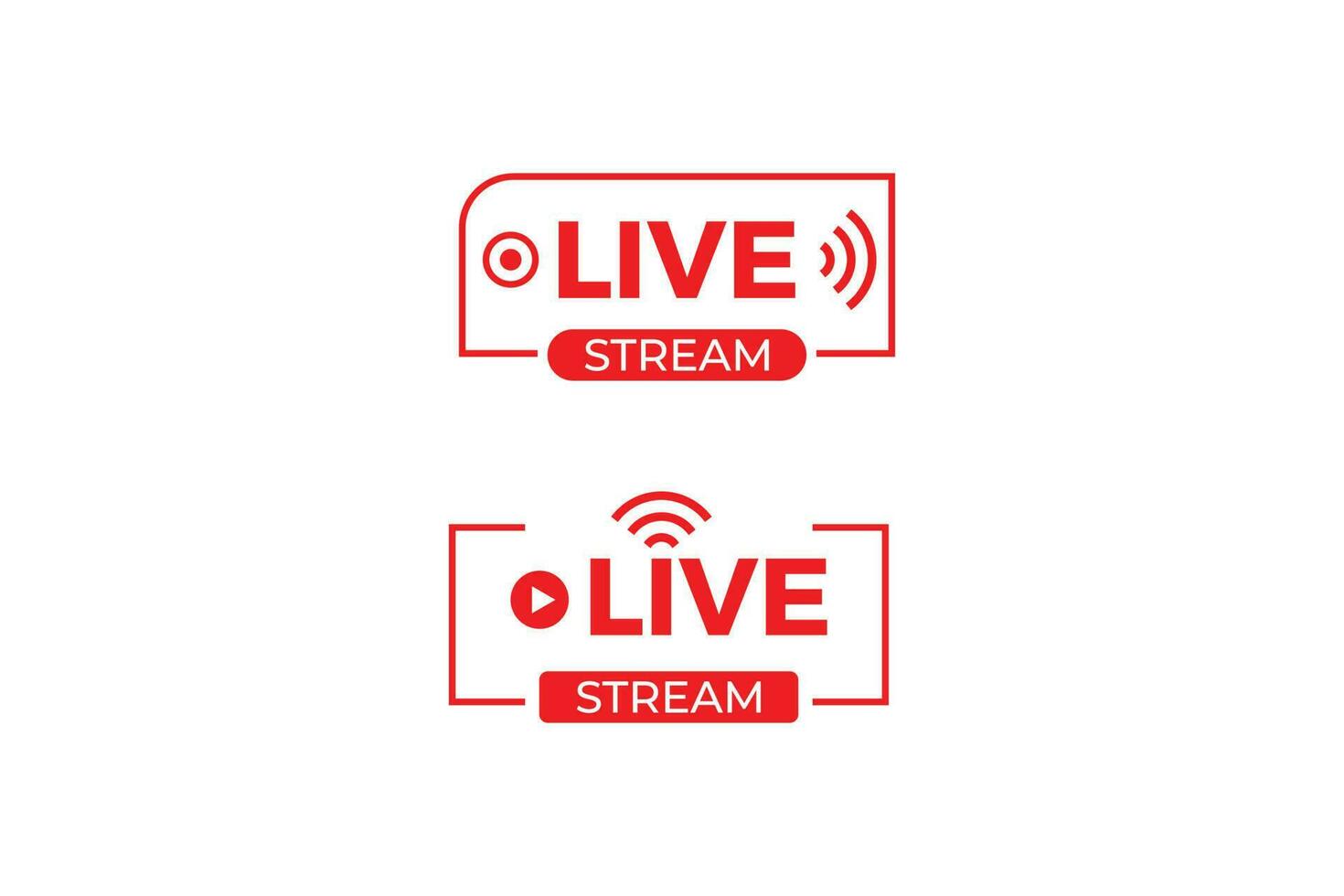 Live streaming button. live stream icon. vector