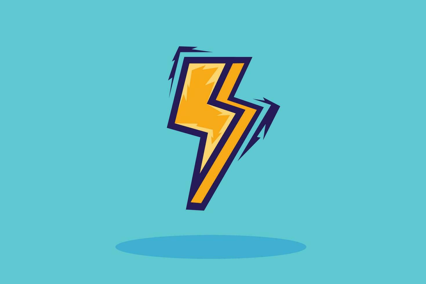 Free vector thunderbolt icon illustration