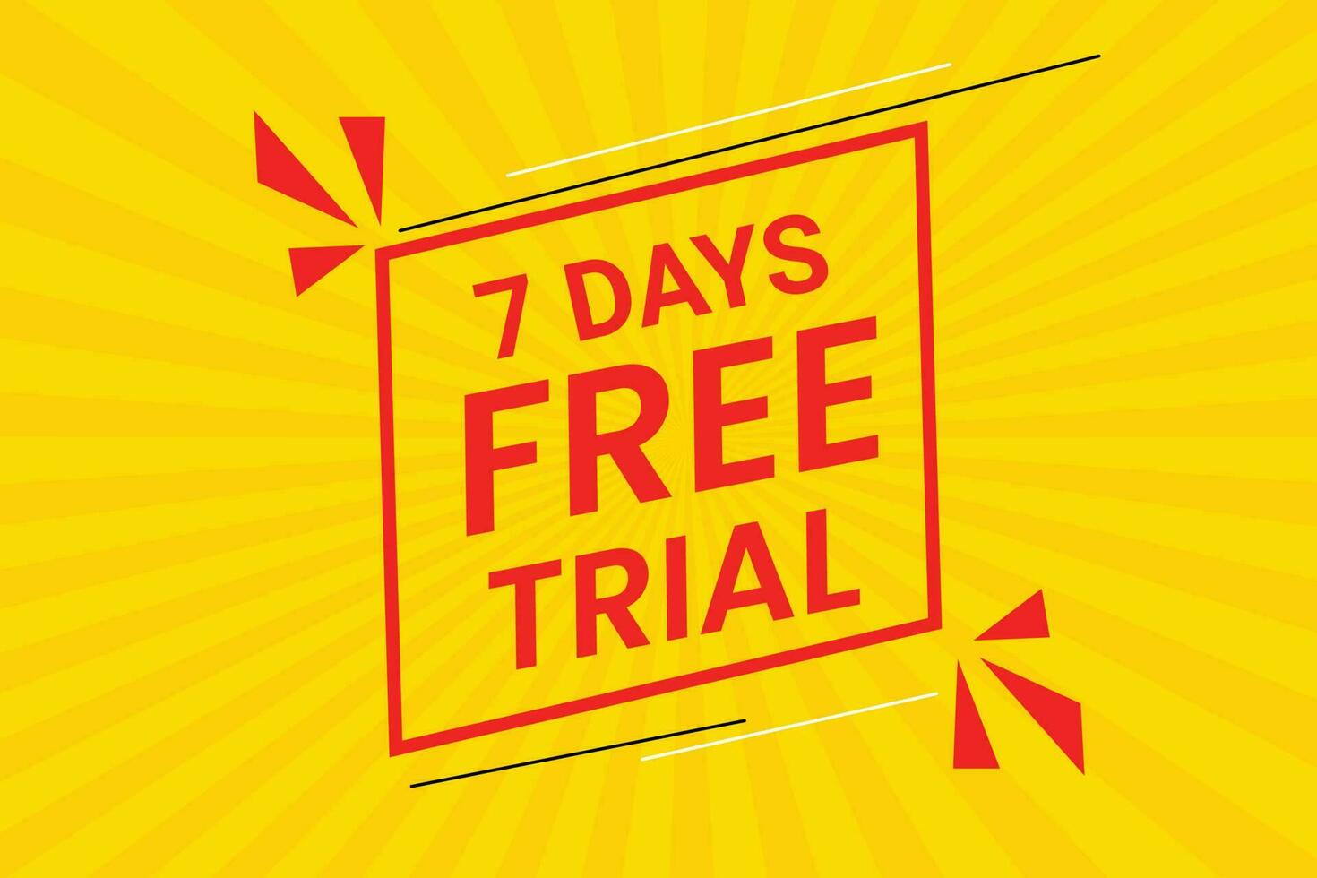 7 days free trial access background vector