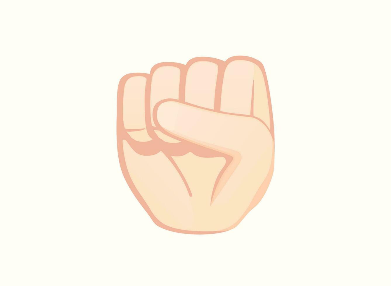 Raised fist icon. Hand gesture emoji vector illustration.