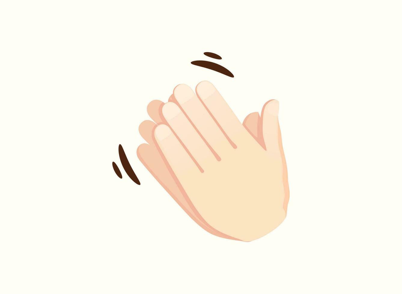 Clapping hands icon. Hand gesture emoji vector illustration.