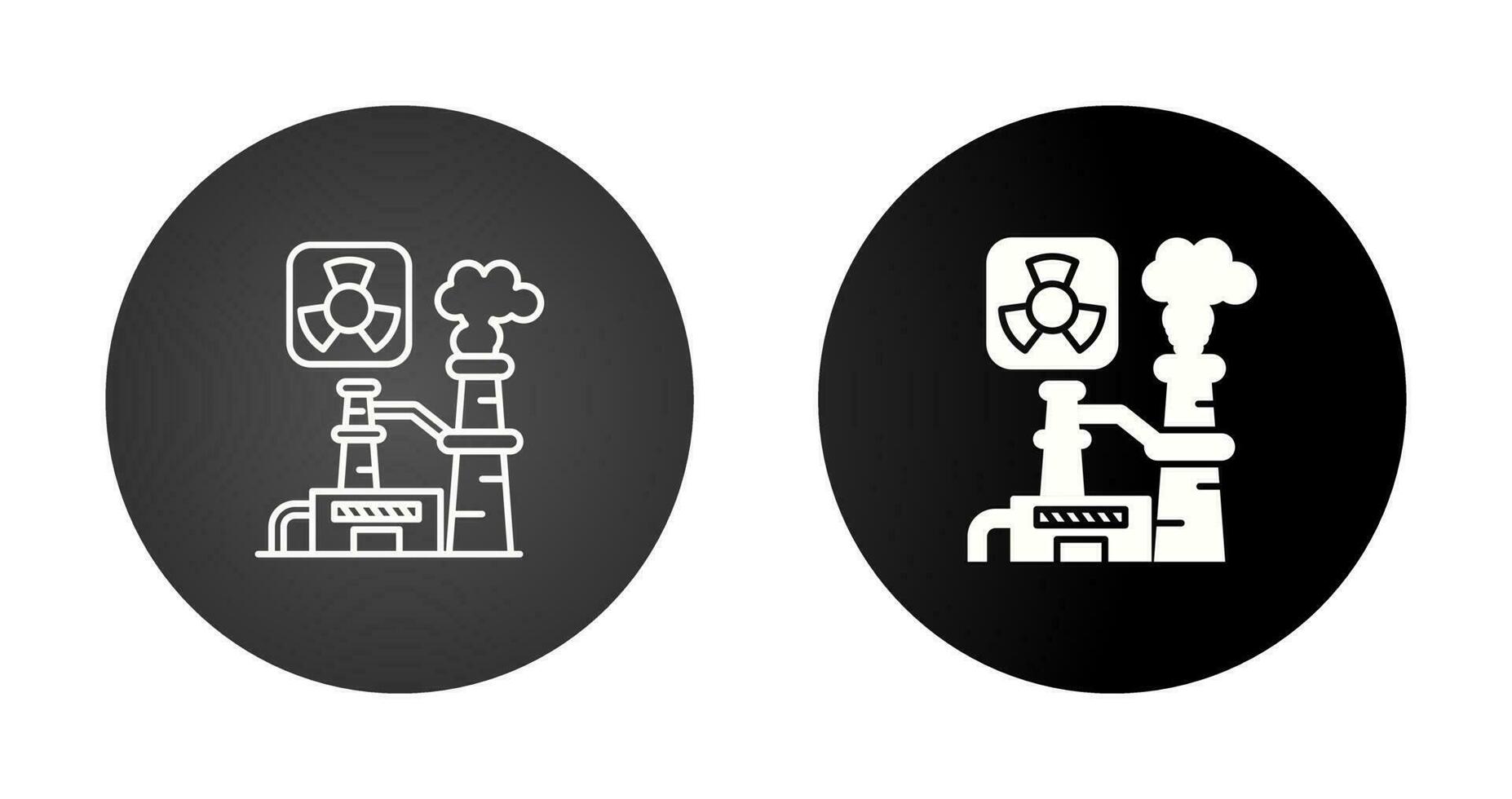 Nuclear Plant Vector Icon