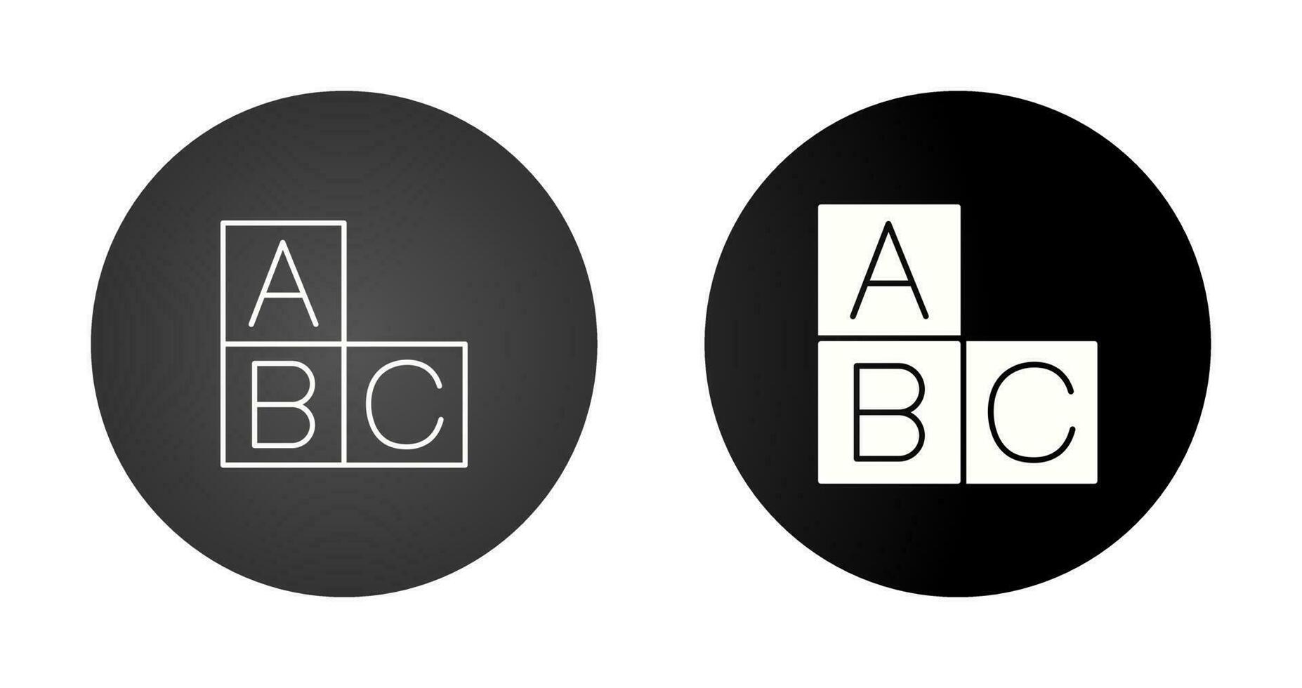 icono de vector abc