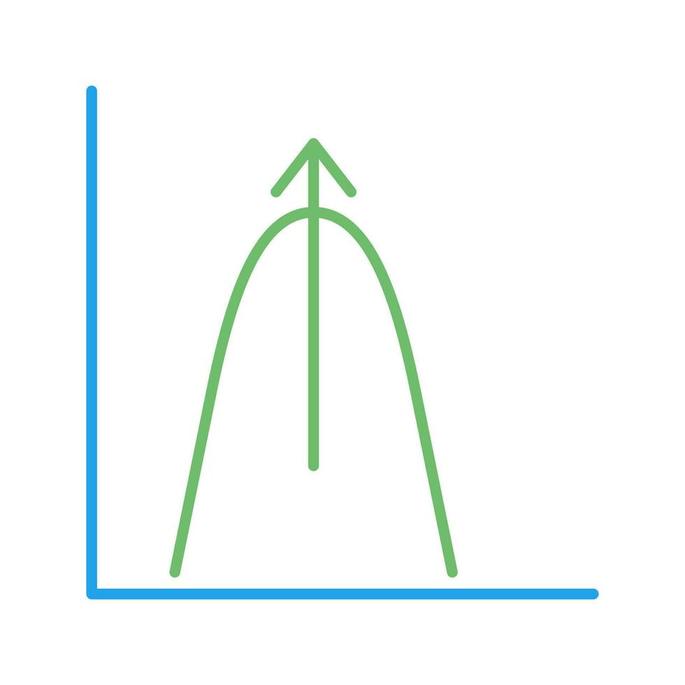 Bell Shaped Graph Vector Icon