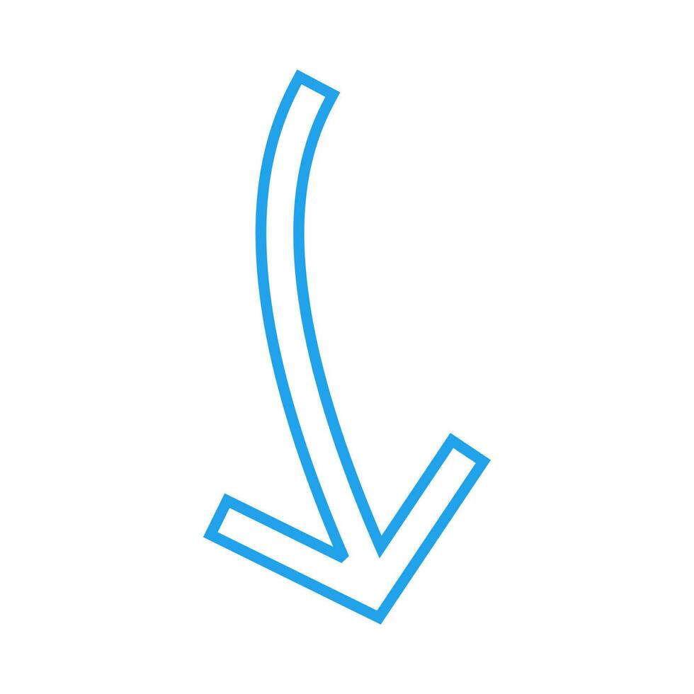 Arrow Pointing Down Vector Icon