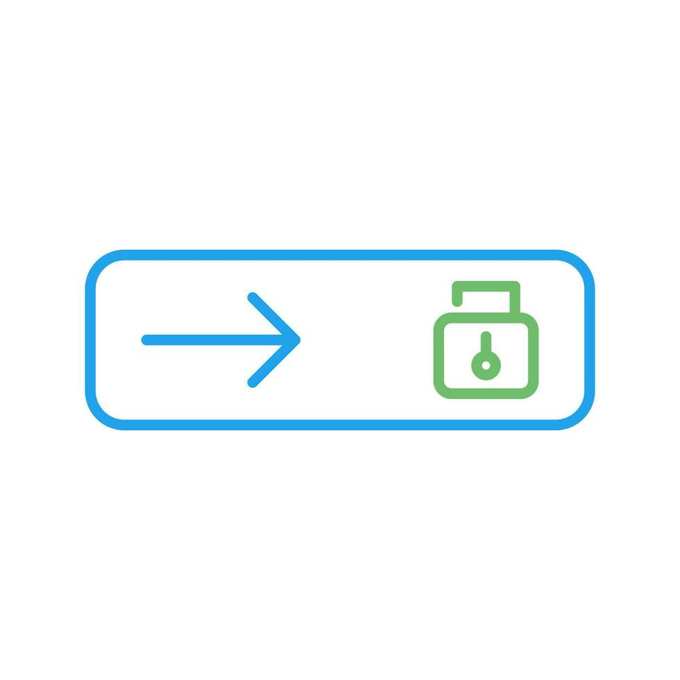 Unlock slide Vector Icon