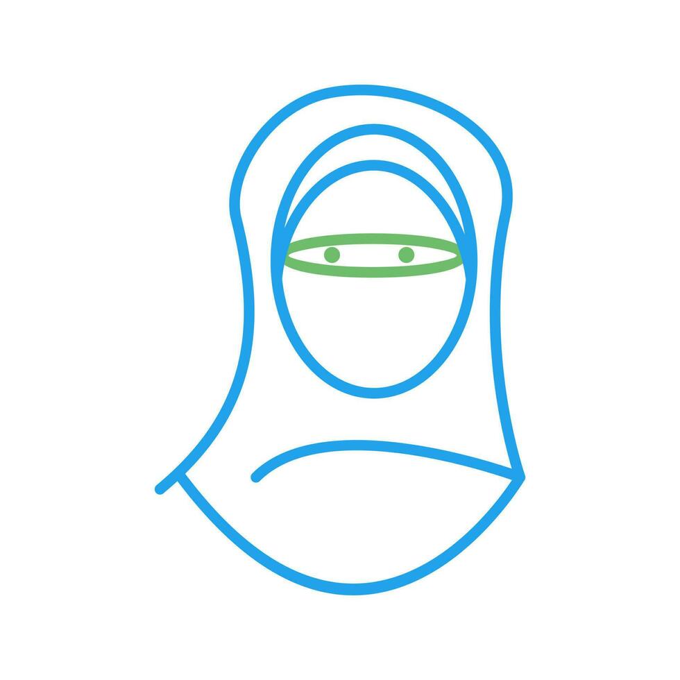 Woman with Niqab Vector Icon