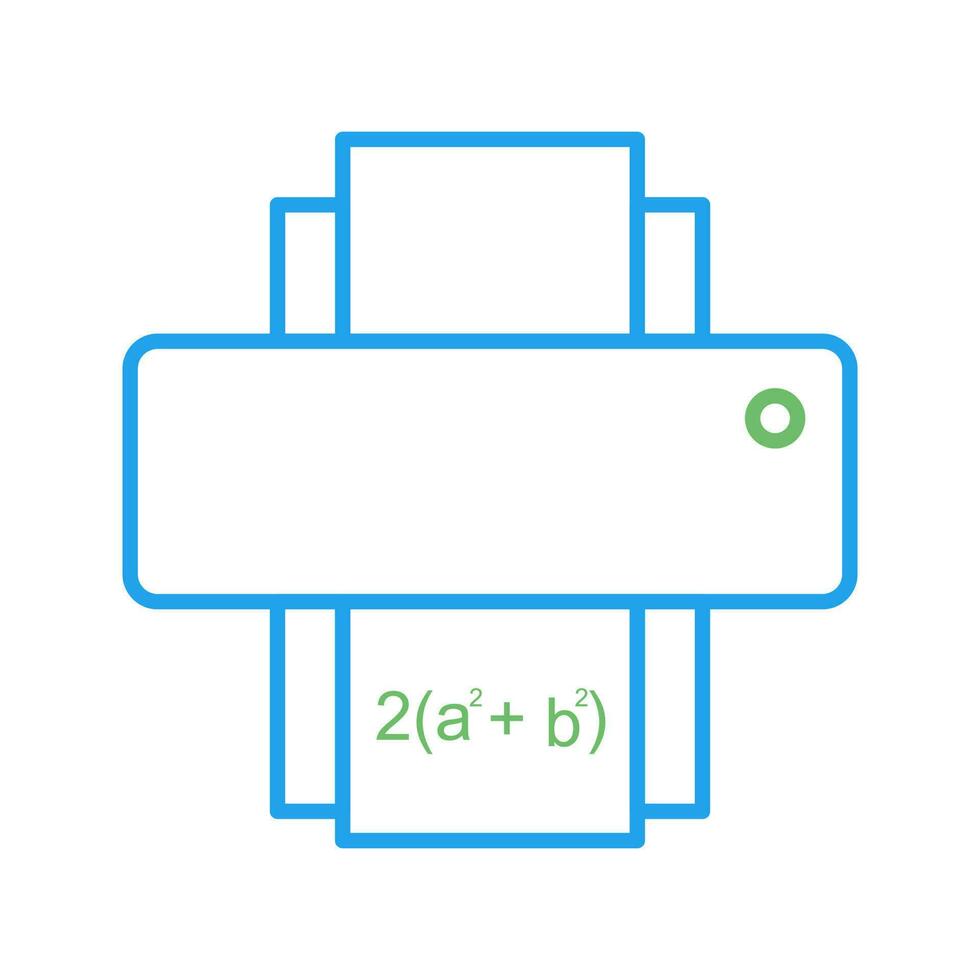 Print Math Sheet Vector Icon