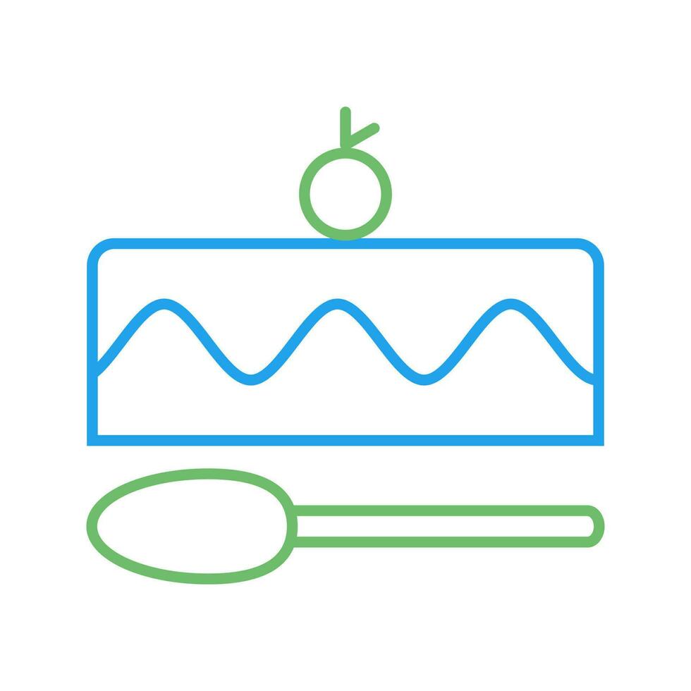 Chocolate cake piece Vector Icon