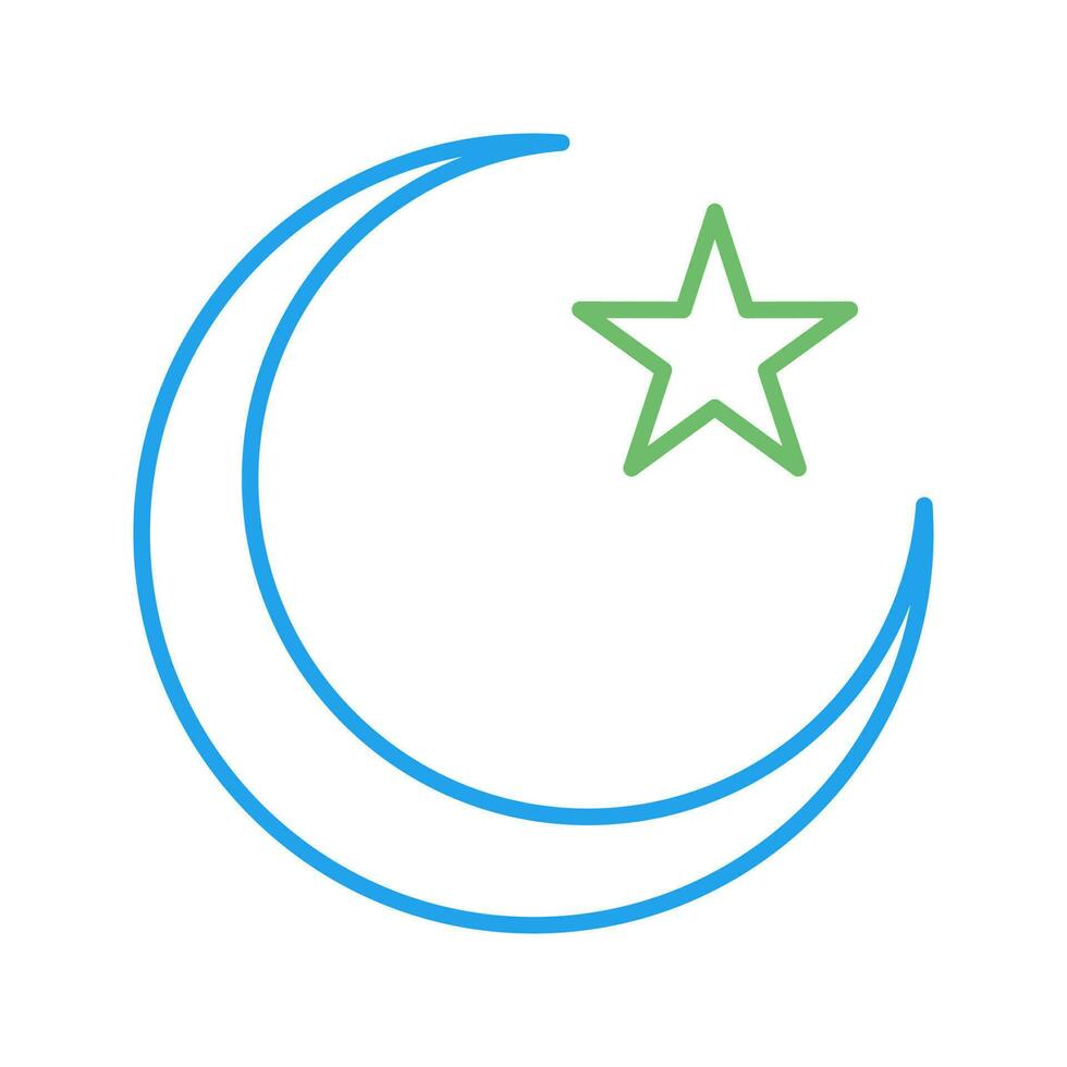 Moon and Star Vector Icon
