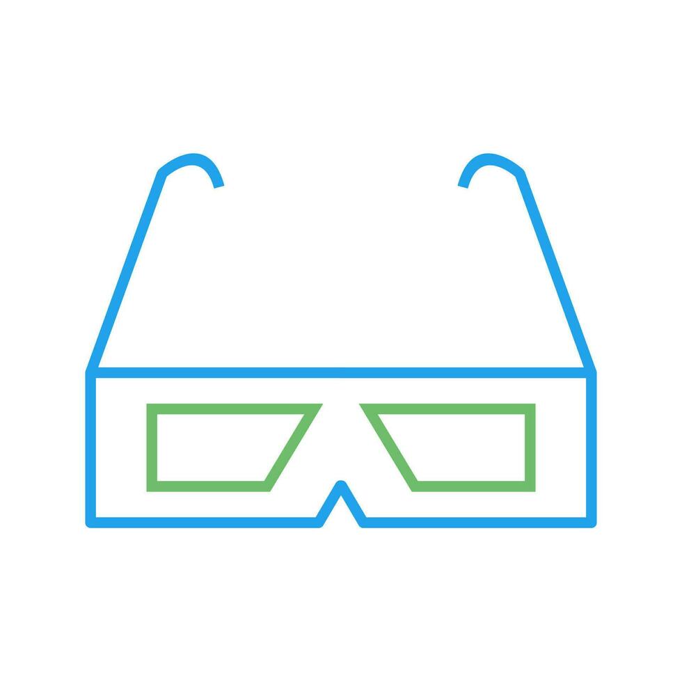 3D glasses Vector Icon