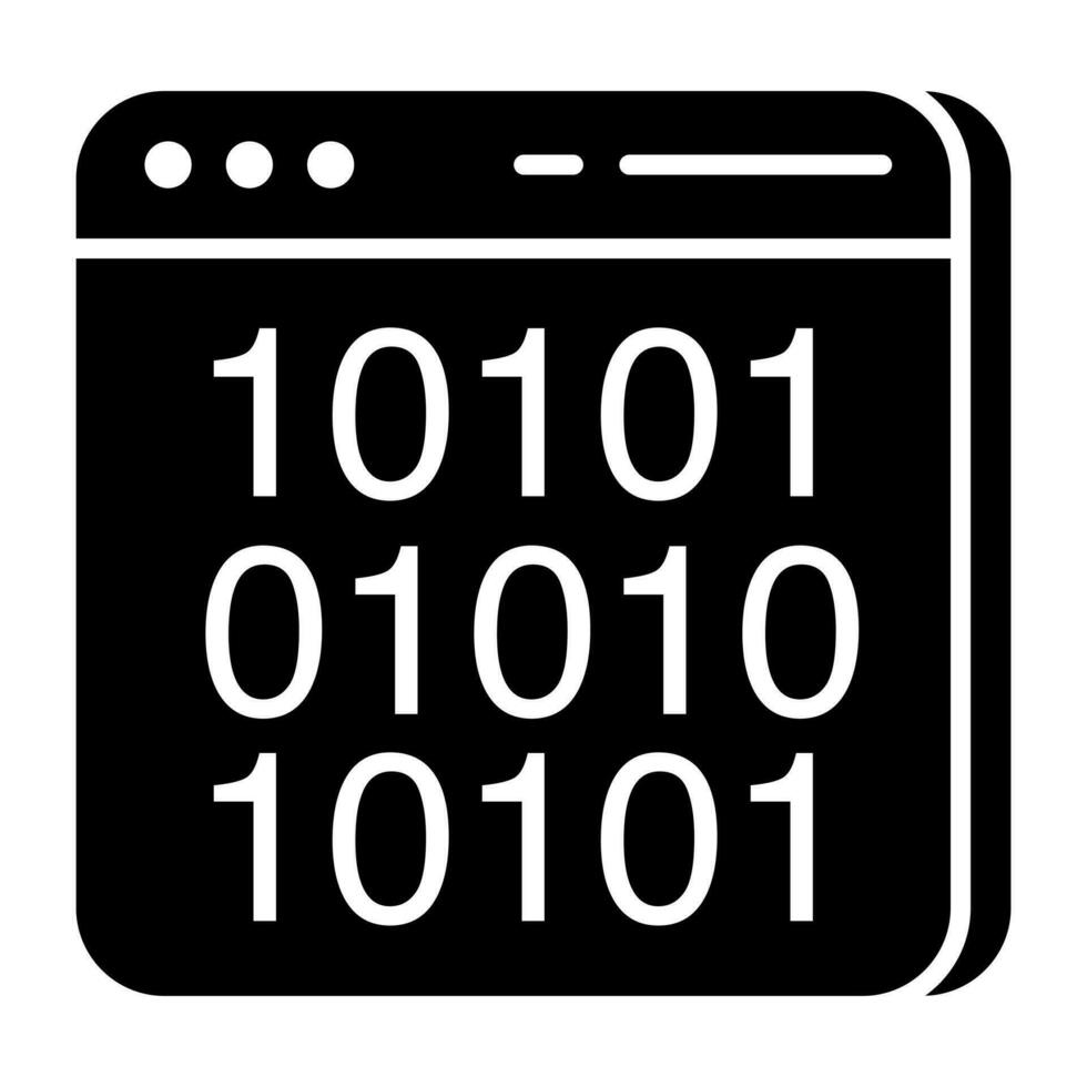 An icon design of binary code 23647275 Vector Art at Vecteezy