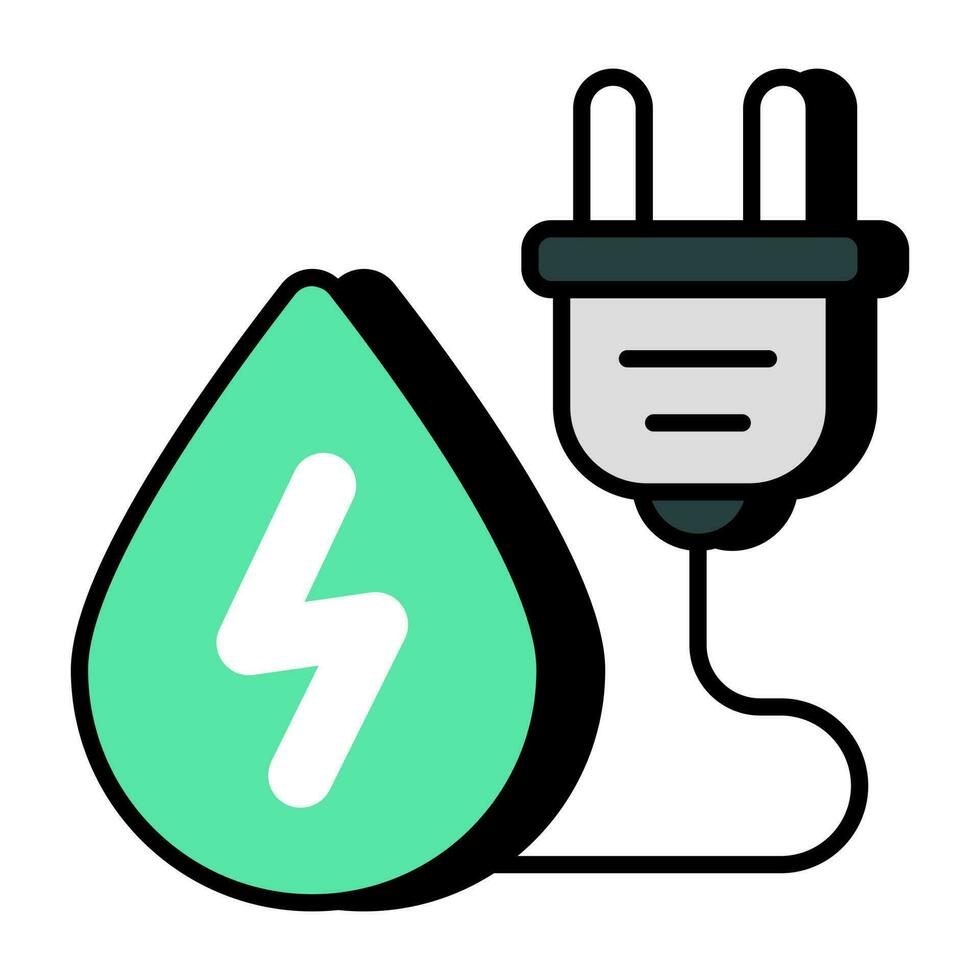 An icon design of water energy vector