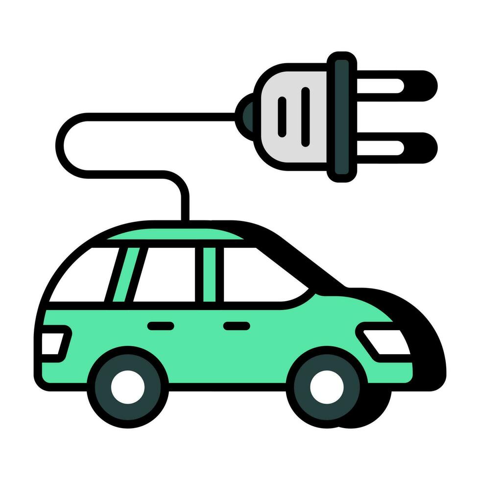 An icon design of electric car vector
