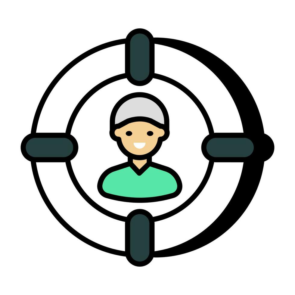 Modern design icon of focus person vector