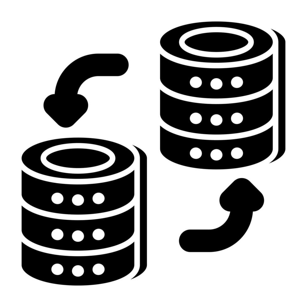 un icono diseño de base de datos transferir vector