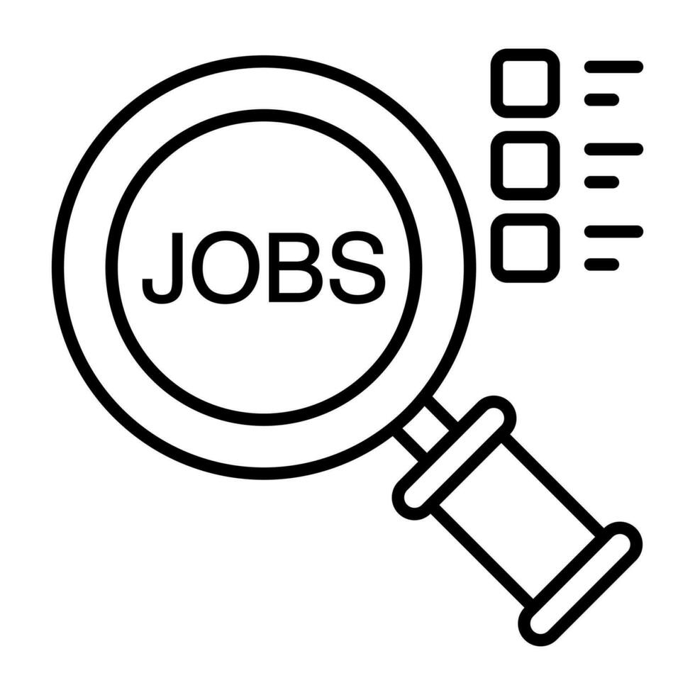 An icon design of search job vector