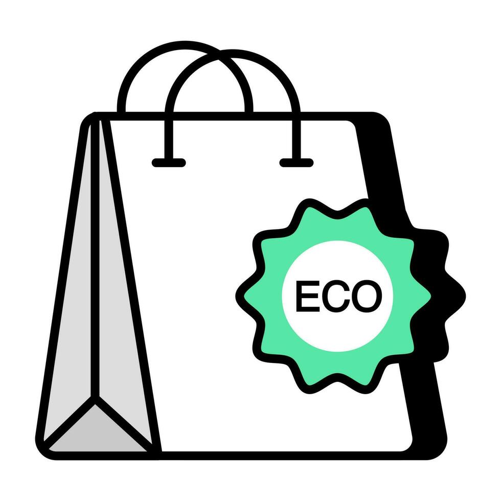 Premium download icon of eco shopping vector