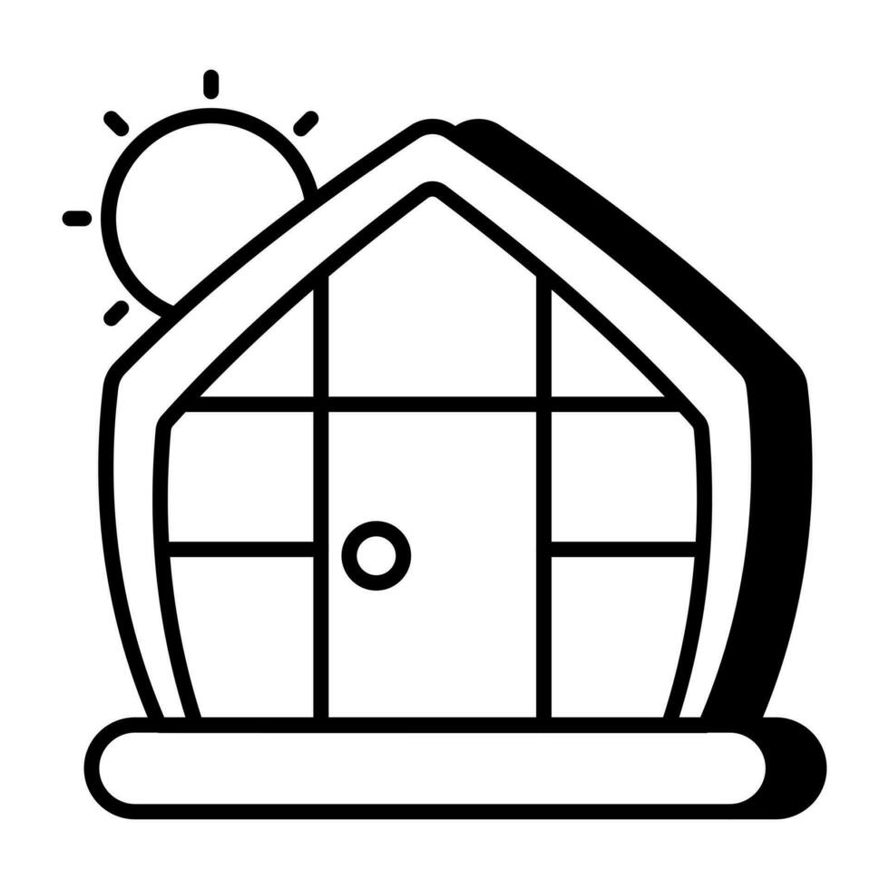 un moderno vector diseño de eco hogar