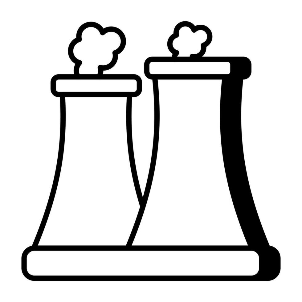 Perfect design icon of factory building denoting concept of air pollution vector