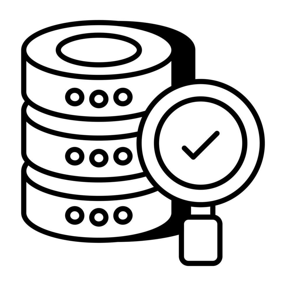 An icon design of search database vector