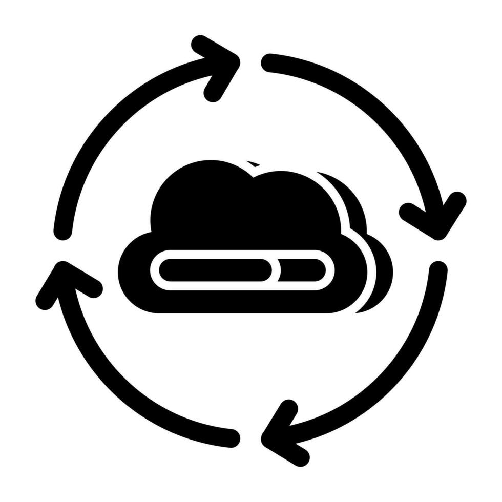 Unique design icon of cloud update vector