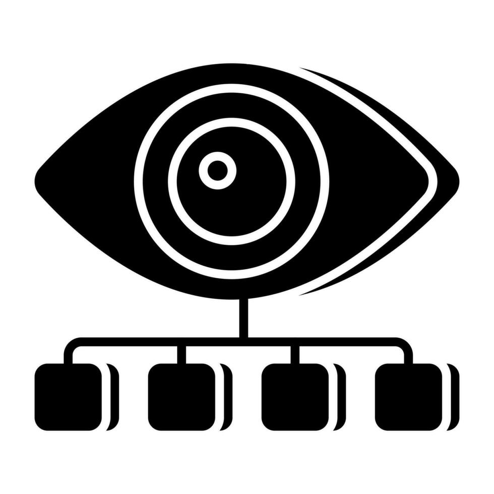 An icon design of network monitoring vector