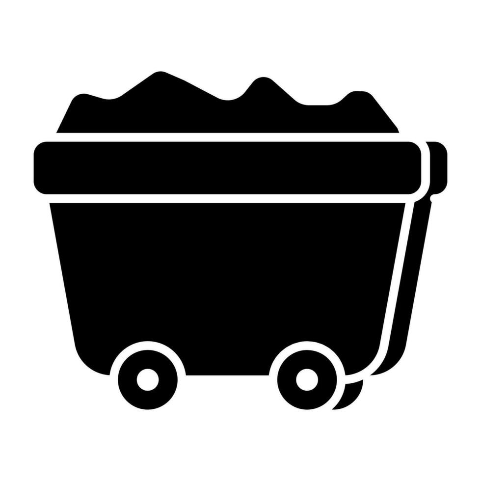 Trendy vector design of garbage city cart