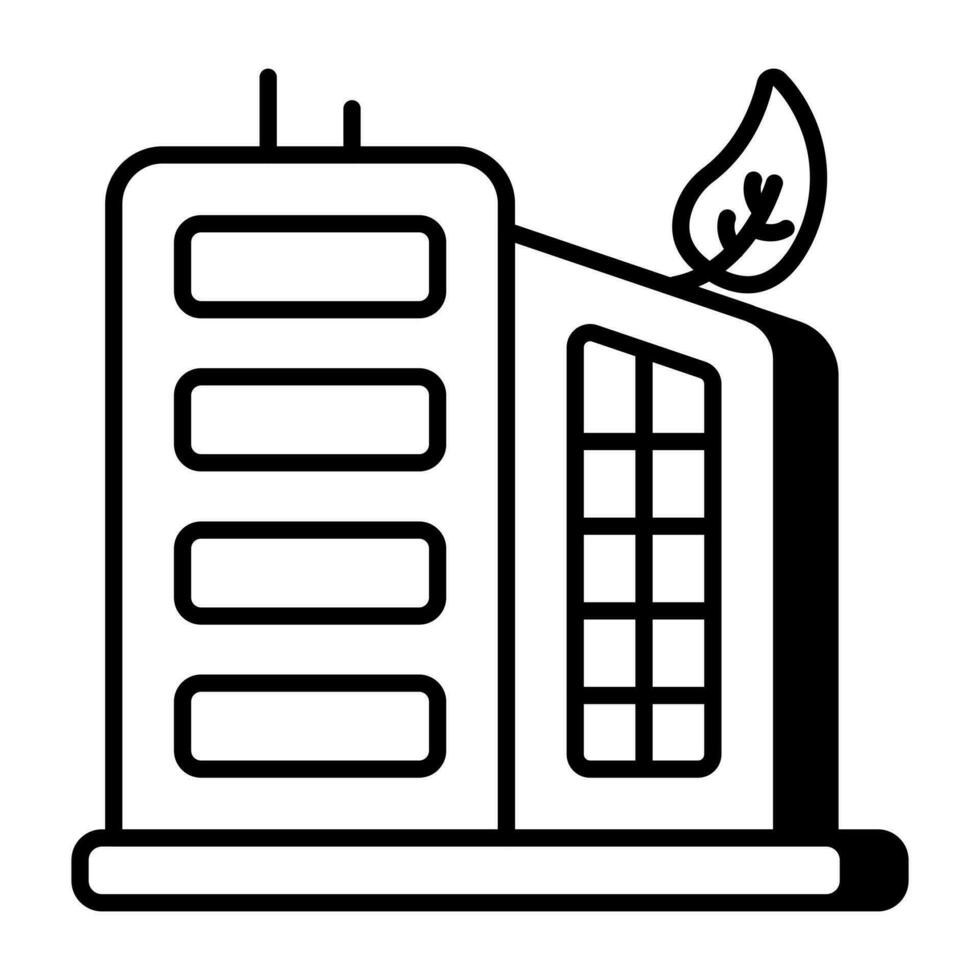 Perfect design icon of eco building vector
