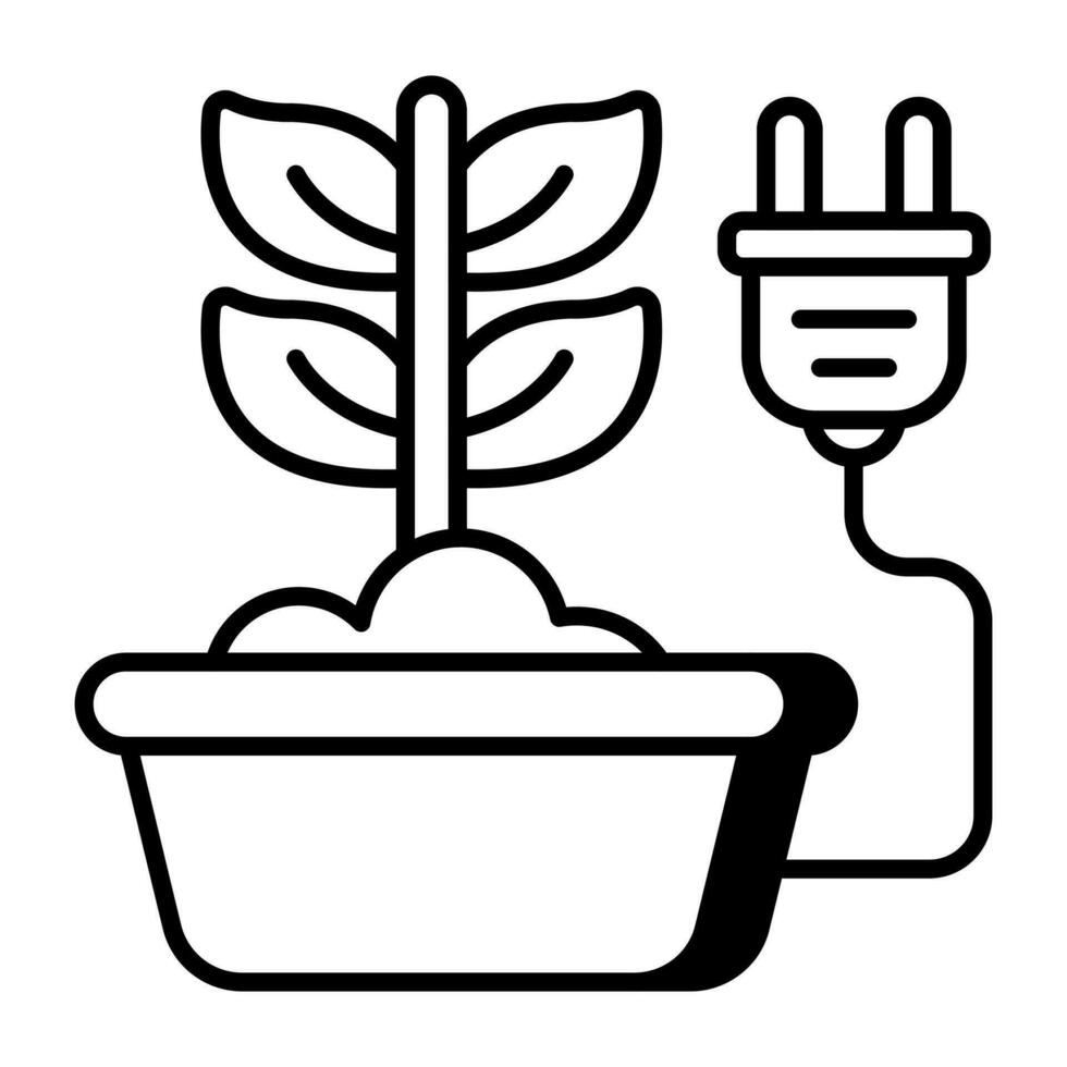 A unique design icon of eco plug vector