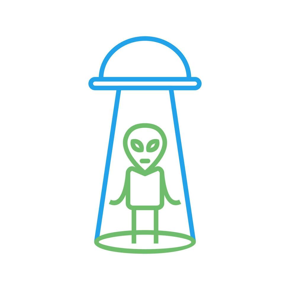 Alien Abduction Vector Icon