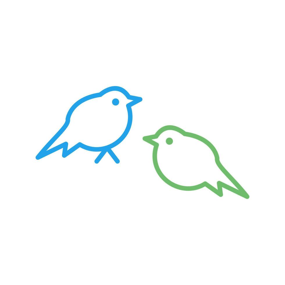 icono de vector de pájaros pequeños