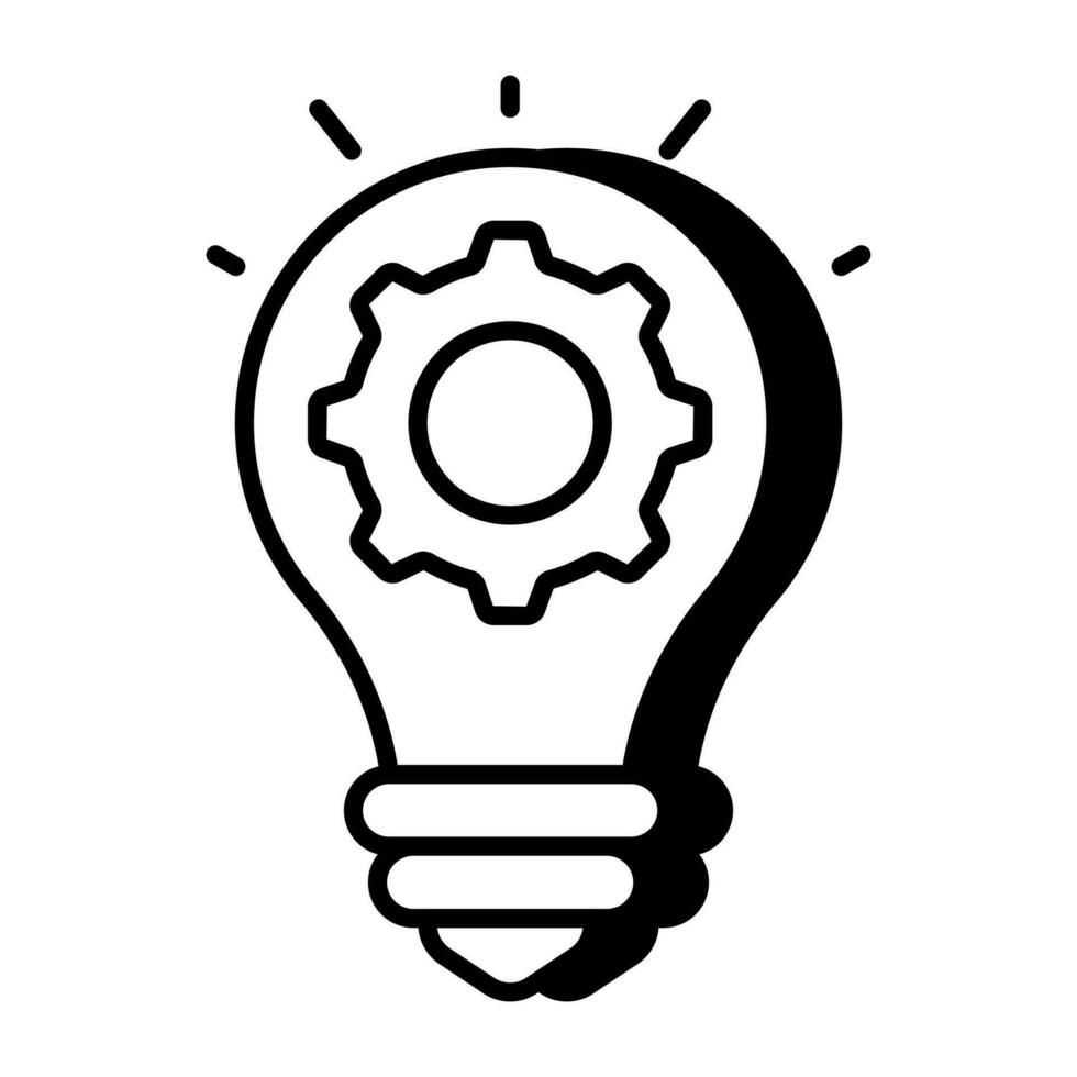 A linear design icon of idea generation vector