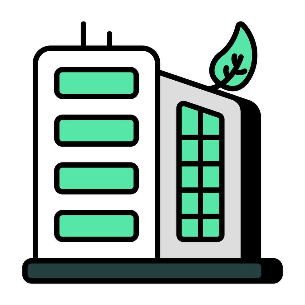 Perfect design icon of eco building vector