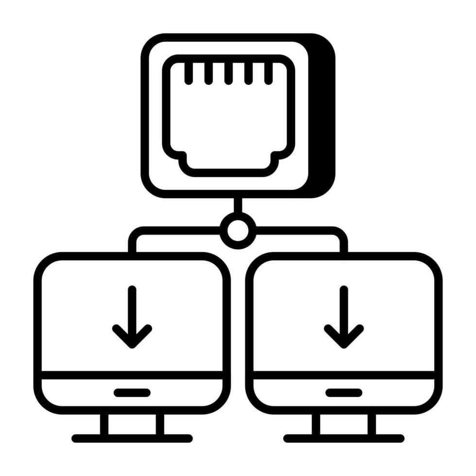 System install icon, editable vector